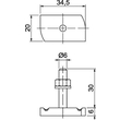 1148306 Obo MS41HB M6x30 ZL Hammerkopfschraube für Profilschiene MS Produktbild Additional View 1 S