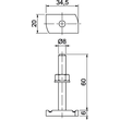 1148314 Obo MS41HB M8x60 ZL Hammerkopfschraube für Profilschiene MS Produktbild Additional View 1 S