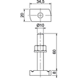 1148326 Obo MS41HB M10x60 ZL Hammerkopfschraube für Profilschiene MS Produktbild Additional View 1 S