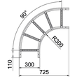 6225044 Obo LB 90 630 R3 FS Bogen 90° für Kabelleiter 60x300 Stahl bandverzin Produktbild Additional View 1 S