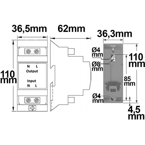 113373 Isoled Einschaltstrombegrenzer 16A für kapazitive Lasten, Hutschienenm Produktbild Additional View 1 L