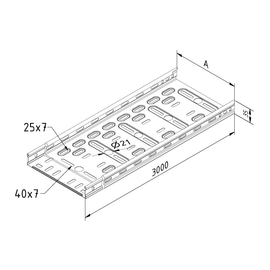 13818 Trayco CTLI35 050 3PG Kabelrinne integr. Verb leicht   Cable Tray interl Produktbild