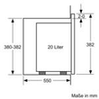 BFL524MS0 Bosch Einbau Mikrowelle 800W schwarz/Edelstahl HxBxT: 382x594x317mm Produktbild Additional View 4 S