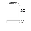 113342 Isoled Deckenlampe Slim eckig, weiß, 18W, warmweiß Produktbild Additional View 1 S