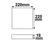 113342 Isoled Deckenlampe Slim eckig, weiß, 18W, warmweiß Produktbild Additional View 2 S