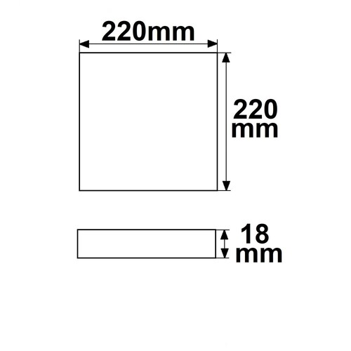113342 Isoled Deckenlampe Slim eckig, weiß, 18W, warmweiß Produktbild Additional View 1 L