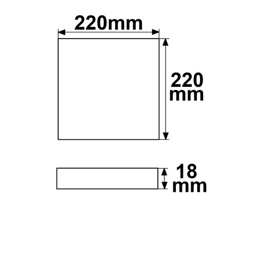 113342 Isoled Deckenlampe Slim eckig, weiß, 18W, warmweiß Produktbild Additional View 2 L