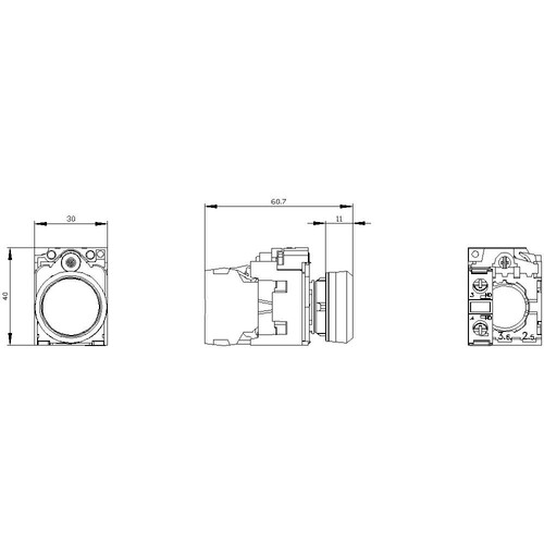 3SU1150-0AB30-1BA0 Siemens DRUCKTASTER, GELB Produktbild Additional View 2 L