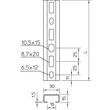 1109871 Obo CM3015P2000FT Profilschiene gelocht, Schlitzweite 16mm 2000x30x15 S Produktbild Additional View 1 S