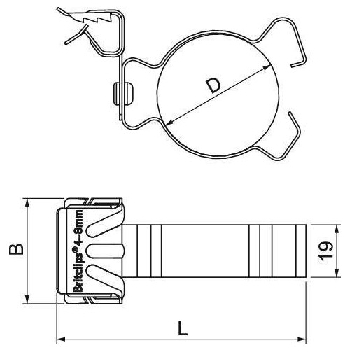 1483713 Obo BCHPC 14 20 D25 Trägerklammer mit Rohraufnahme 22 26mm  Produktbild Additional View 1 L