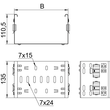 6065916 Obo FVM 130 DD Formteilverbinder mit Schnellverbindung 110x300 Stahl ban Produktbild Additional View 1 S