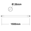 113313 Isoled T8 LED Röhre Nano+, 150cm, 22W, warmweiß Produktbild Additional View 1 S