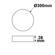 113330 Isoled LED Deckenleuchte weiß, 24W, rund, 300mm, warmweiß dimmbar Produktbild Additional View 1 S
