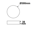 113330 Isoled LED Deckenleuchte weiß, 24W, rund, 300mm, warmweiß dimmbar Produktbild Additional View 2 S