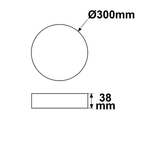 113330 Isoled LED Deckenleuchte weiß, 24W, rund, 300mm, warmweiß dimmbar Produktbild Additional View 2 L