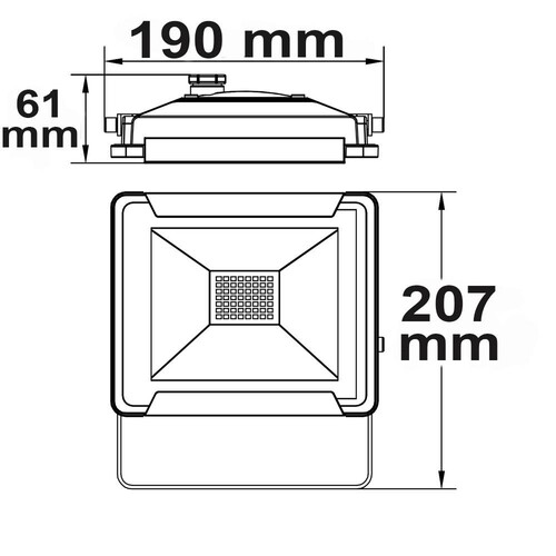 113362 Isoled LED Fluter 30W, kaltweiß, schwarz, IP65 Produktbild Additional View 2 L