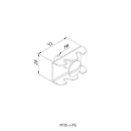 12258 Trayco MT35 J PG Gitterrinne Verbinder   Mesh Tray Joint Produktbild Front View L