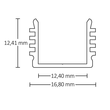 112802 Isoled LED Aufbauprofil SURF12 BORDERLESS Aluminium eloxiert, 200cm Produktbild Additional View 1 S