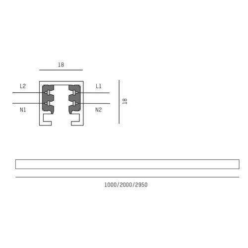 652-0010200006 Molto Luce Volare Schiene 2m schwarz Produktbild Additional View 1 L