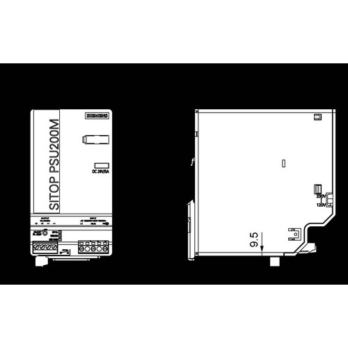 6EP1333-3BA10-8AC0 Siemens SITOP PSU200M 24 V/5 A, LACKIERTE FBG Produktbild Additional View 2 L