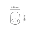 305-602527b Tecnico AEON SMALL ROUND AB LEUCHTE schwarz matt RAL 9005 LED Produktbild Additional View 1 S