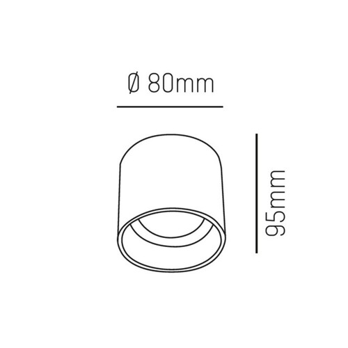305-602527b Tecnico AEON SMALL ROUND AB LEUCHTE schwarz matt RAL 9005 LED Produktbild Additional View 1 L