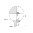 125-42560000 Tecnico GLOBO LED MASTLEUCHTE silber verspiegelt LED Produktbild Additional View 1 S