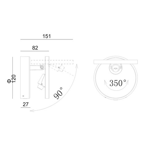 276-0151090402706tr Tecnico CLARUS AB LEUCHTE schwarz matt RAL 9005 2x LED Produktbild Additional View 1 L