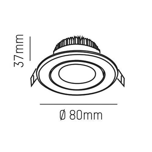 305-0040680202706 Tecnico AGON ROUND EB STRAHLER schwarz matt RAL 9005 LED 5W Produktbild Additional View 1 L