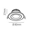 305-0040680203005 Tecnico AGON ROUND EB STRAHLER weiß matt RAL 9003 LED 5W Produktbild Additional View 1 S