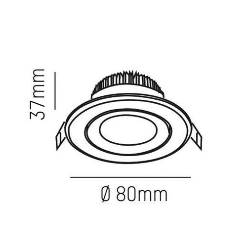 305-0040680203005 Tecnico AGON ROUND EB STRAHLER weiß matt RAL 9003 LED 5W Produktbild Additional View 1 L