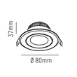 305-0040680402705 Tecnico AGON ROUND EB STRAHLER weiß matt RAL 9003 LED 5W Produktbild Additional View 1 S