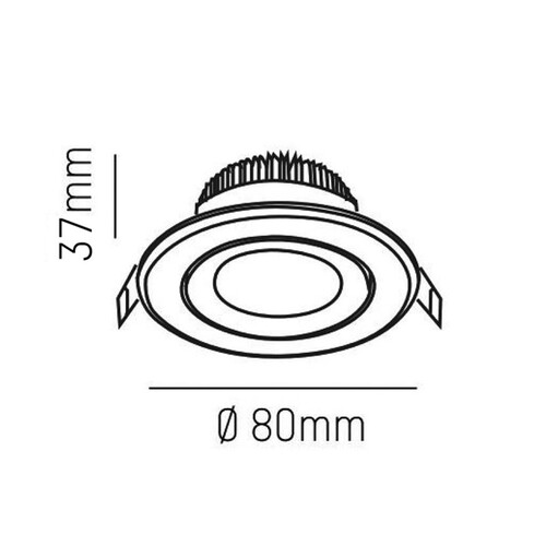 305-0040680402705 Tecnico AGON ROUND EB STRAHLER weiß matt RAL 9003 LED 5W Produktbild Additional View 1 L