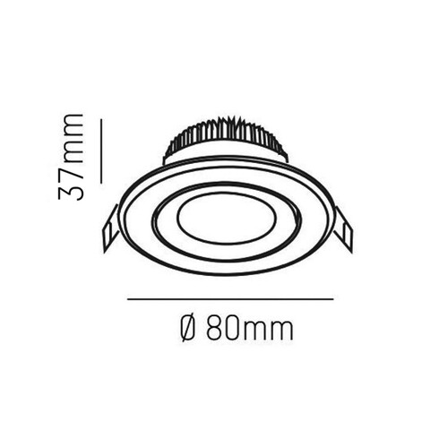 305-0040680402706 Tecnico AGON ROUND EB STRAHLER schwarz matt RAL 9005 LED 5W Produktbild Additional View 1 L