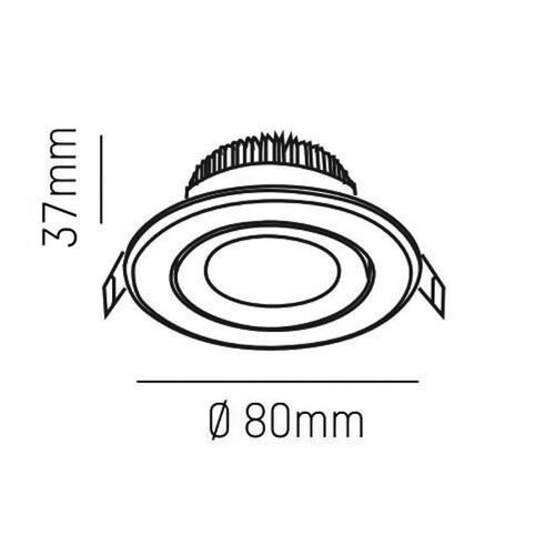 305-0040680403005 Tecnico AGON ROUND EB STRAHLER weiß matt RAL 9003 LED 5W Produktbild Additional View 1 L