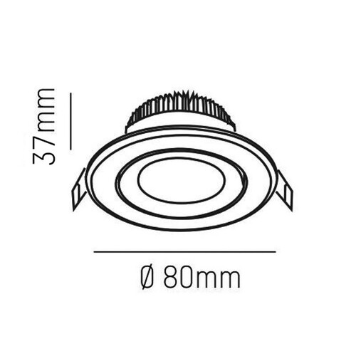 305-0040680403015 Tecnico AGON ROUND EB STRAHLER Aluminium gebürstet LED 5W Produktbild Additional View 1 L