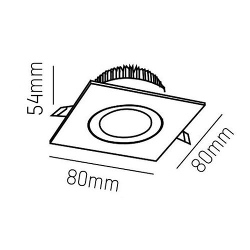 305-0050680402706 Tecnico AGON SQUARE EB STRAHLER schwarz matt RAL 9005 LED 5W Produktbild Additional View 1 L