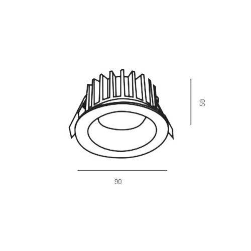 308-0010790303005 Tecnico CHICCO ROUND EB STRAHLER weiß matt RAL 9016 LED 7W Produktbild Additional View 1 L