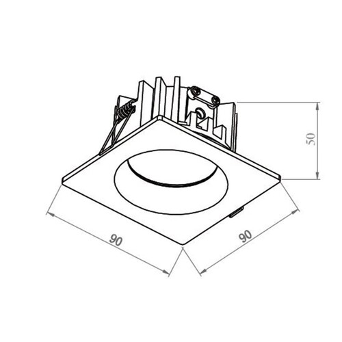 308-0020790302706 Tecnico CHICCO SQUARE EB STRAHLER schwarz matt RAL 9005 LED 7W Produktbild Additional View 1 L