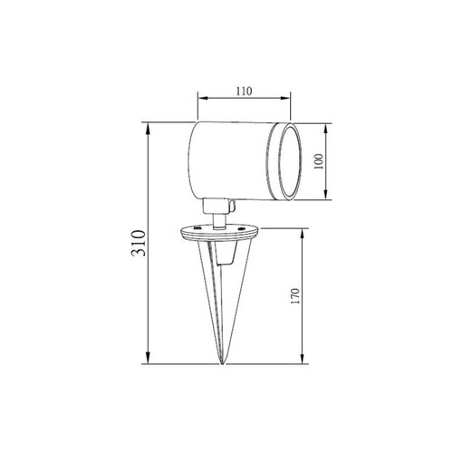 341-0011080503011 Tecnico FORIS AB STRAHLER anthrazit matt RAL 7024 LED 10 Produktbild Additional View 1 L