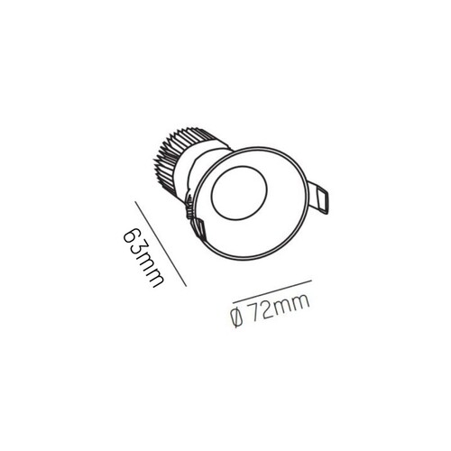 472-0260790403005 Tecnico IVY ROUND LED EB STRAHLER weiß matt RAL 9003 LED 7W Produktbild Additional View 1 L