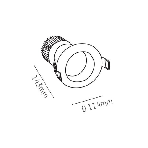 472-0321090303005 Tecnico LOOK BIG ROUND LED EB STRAHLER weiß matt RAL 9003 LED Produktbild Additional View 1 L