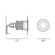 68-634833ww Tecnico ZEPPELIN EB STRAHLER edelstahl matt LED 2W Produktbild Additional View 1 S