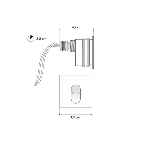 68-635145ww Tecnico SPOON QUADRO LED EB LEUCHTE Aluminium eloxiert LED 2W Produktbild Additional View 1 L