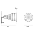 68-638933ww Tecnico CERCHIO EB STRAHLER edelstahl matt LED 2W Produktbild Additional View 1 S