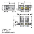 769-615/002-000 Wago Stiftleiste mit CC und Befestigungsflanschen für Schraub Produktbild Additional View 1 S