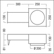 60800822 Zumtobel Betoneingießgehäuse PANOS INF/EVO R200 CASTING SURROUND Produktbild Additional View 1 S