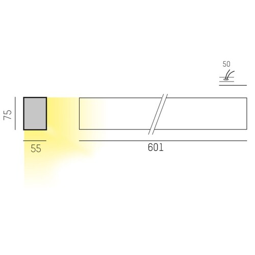 536-211148 Molto Luce THE LINE LED W/DL Aluminium eloxiert LED Produktbild Additional View 1 L