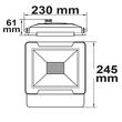 113365 Isoled LED Fluter 50W, kaltweiß, schwarz, IP65 Produktbild Additional View 4 S