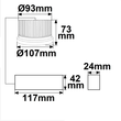 112574 Isoled AR111 30W, 35° 50° variabel, warmweiß, inkl. externem VG Produktbild Additional View 2 S